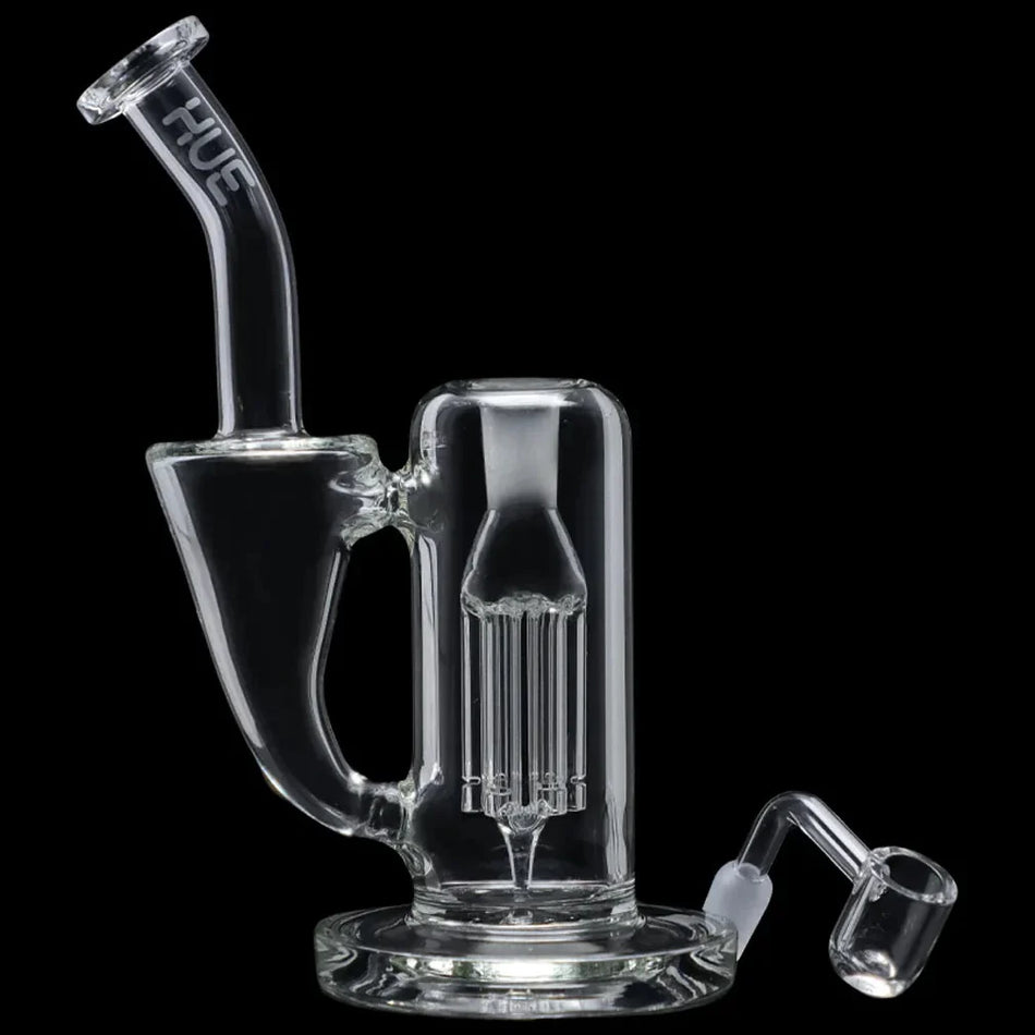 Hue - Whirlpool Dab Rig Clear - 9"