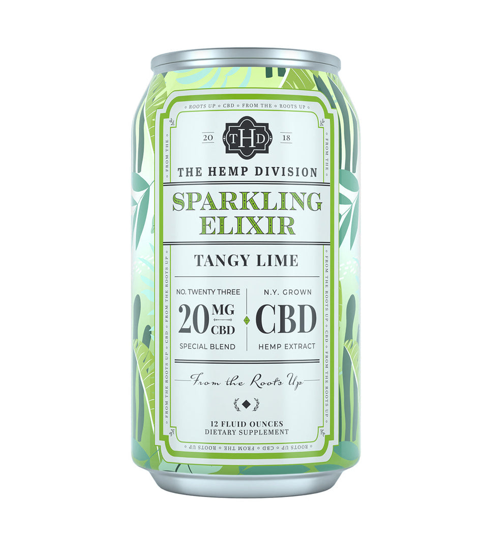 The Hemp Division Tangy Lime Sparkling Elixir – 20 MG CBD