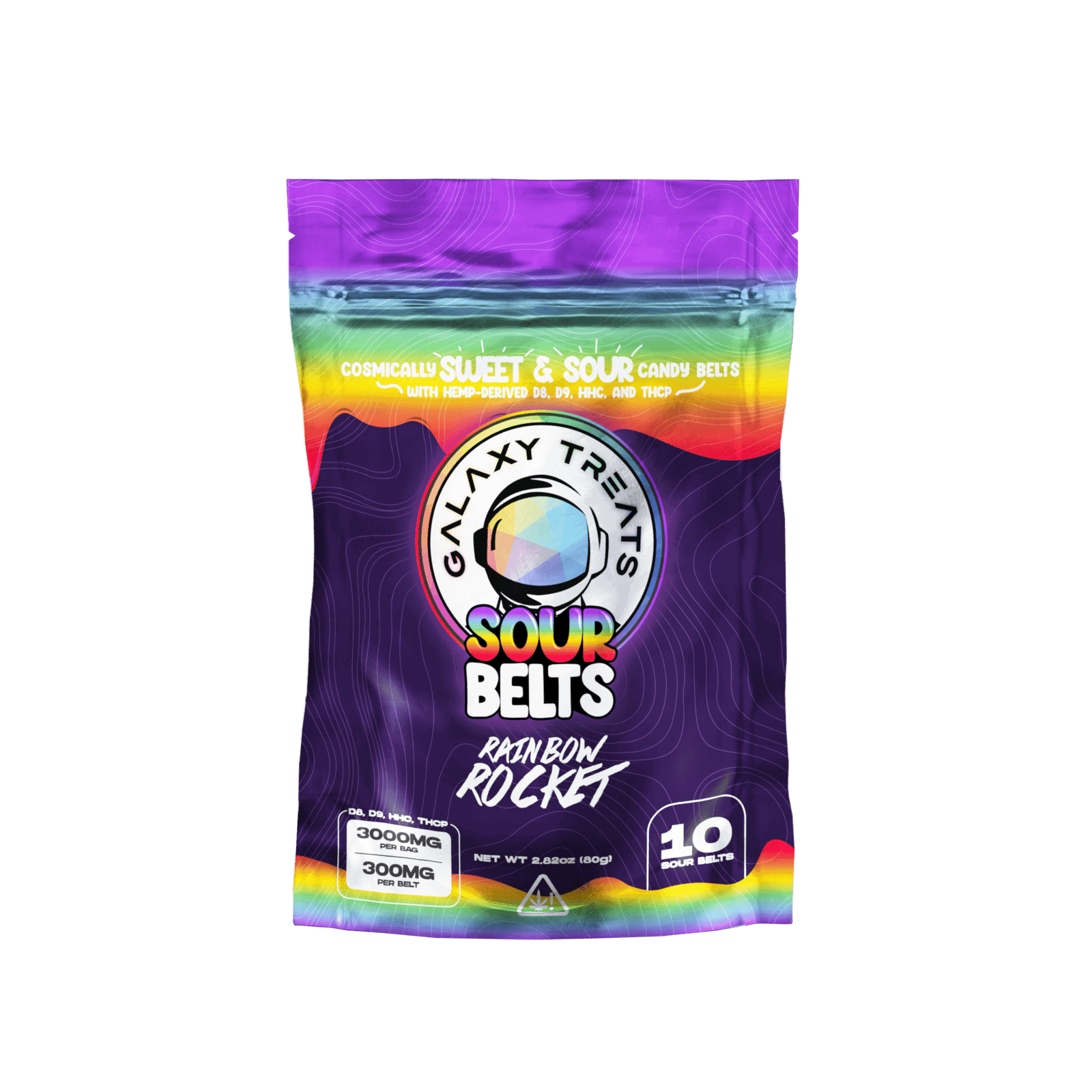 Galaxy Treats Rainbow Rocket Sour Belts Best Sales Price - Gummies