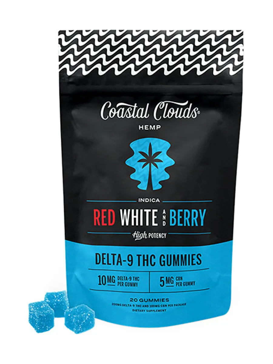 Red White & Berry Coastal Clouds Delta 9 THC Gummies 20ct