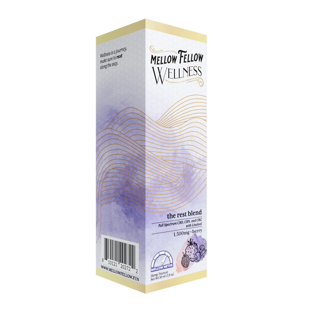 Mellow Fellow Wellness Tincture - Rest Blend - Berry - 1500mg Best Sales Price - Edibles
