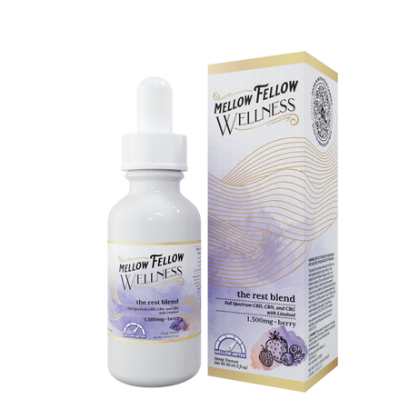 Mellow Fellow Wellness Tincture - Rest Blend - Berry - 1500mg Best Sales Price - Edibles