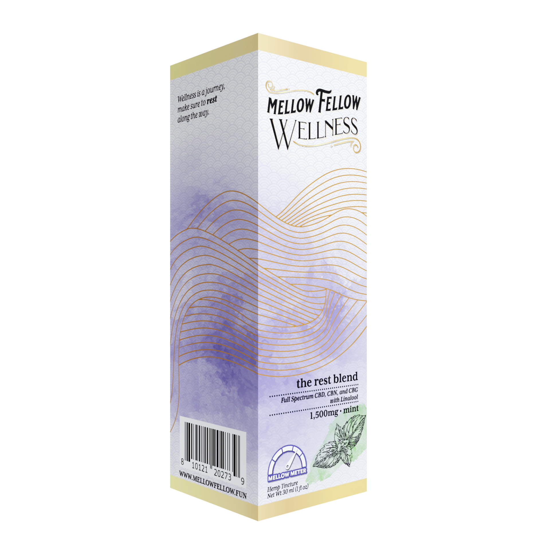 Mellow Fellow Rest Blend CBD Tincture - 1500mg - Mint Best Sales Price - Edibles
