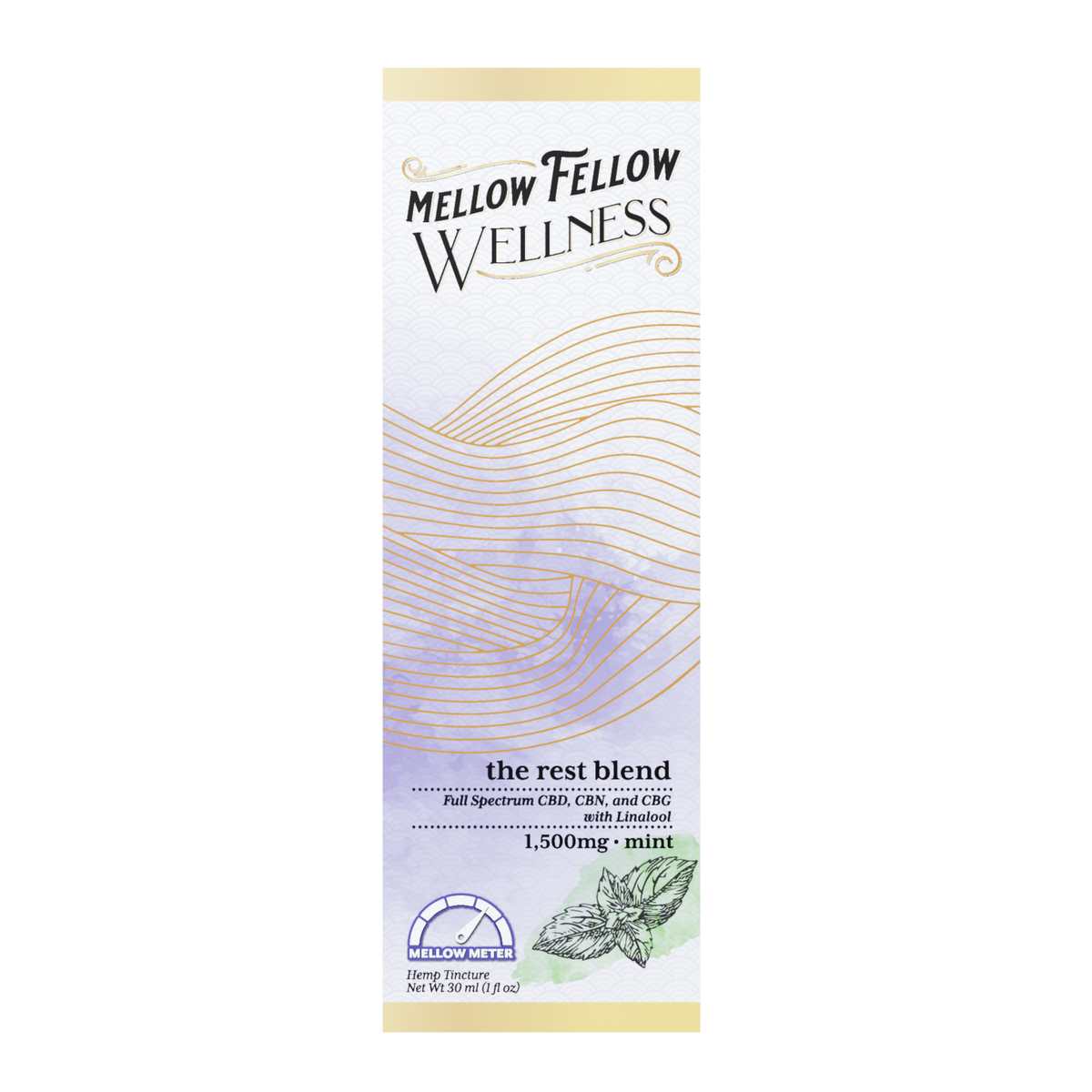 Mellow Fellow Rest Blend CBD Tincture - 1500mg - Mint Best Sales Price - Edibles