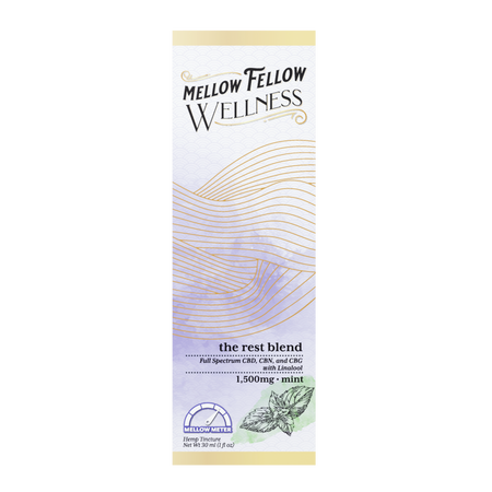 Mellow Fellow Rest Blend CBD Tincture - 1500mg - Mint Best Sales Price - Edibles