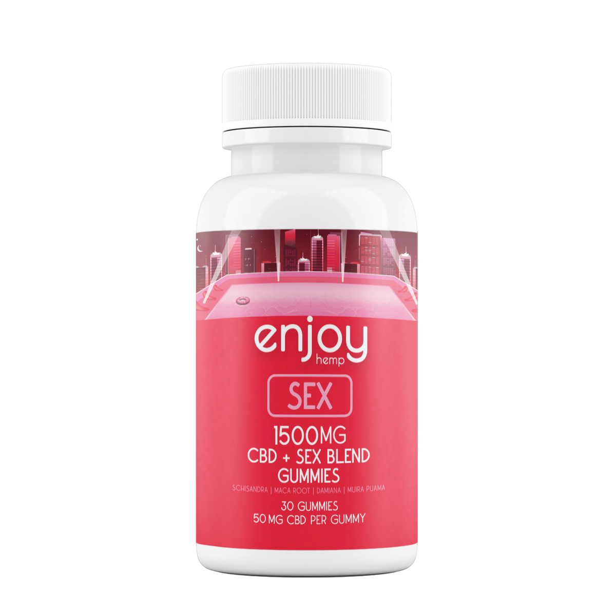 Enjoy Hemp CBD Sex Gummies - Full Spectrum CBD + Maca Root + Schisandra + Damiana + Muira Puama Best Sales Price - Gummies