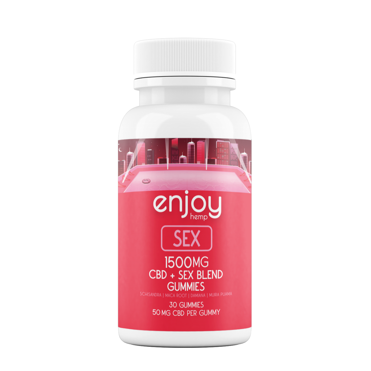 Enjoy Hemp CBD Sex Gummies - Full Spectrum CBD + Maca Root + Schisandra + Damiana + Muira Puama Best Sales Price - Gummies