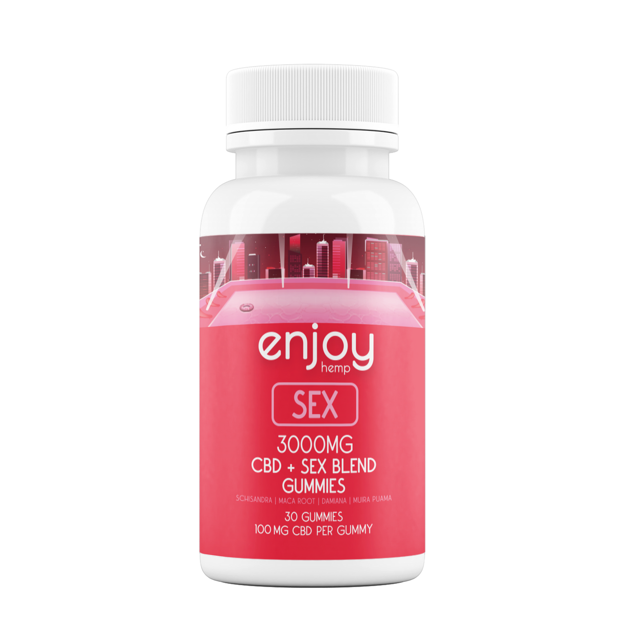 Enjoy Hemp CBD Sex Gummies - Full Spectrum CBD + Maca Root + Schisandra + Damiana + Muira Puama Best Sales Price - Gummies