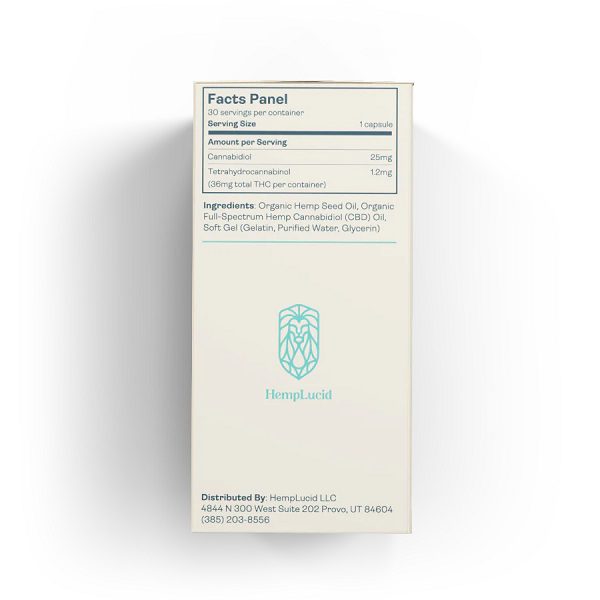Hemplucid CBD Soft Gels 25mg per Gel (30 Gels) Best Sales Price - Edibles