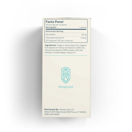 Hemplucid CBD Soft Gels 50mg per Gel (30 Gels) – 1500mg Best Sales Price - Edibles