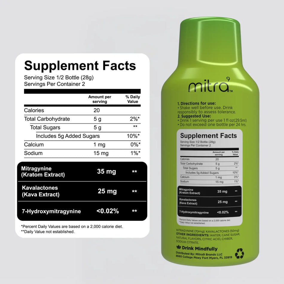 Mitra9 Crisp Apple Kava Kratom Shot