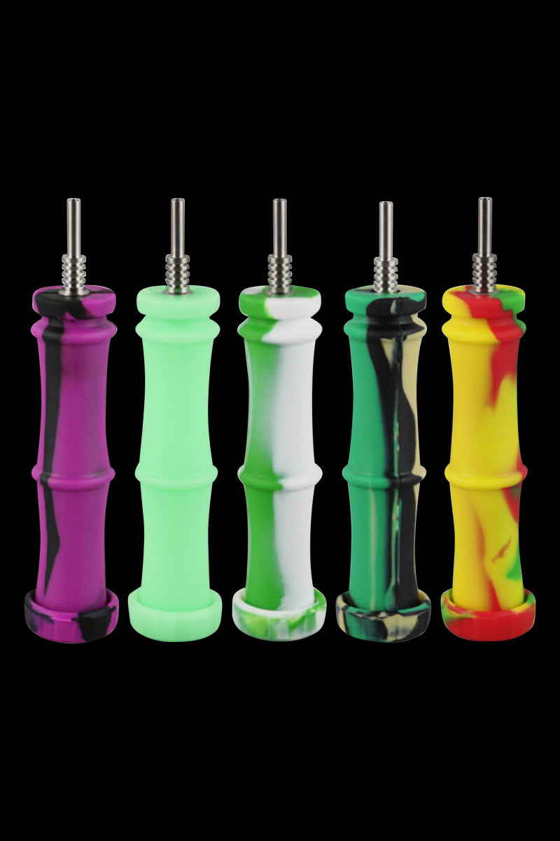 Nectar Collector Silicone Vapor Straw with Titanium Tip - Bamboo Collector Best Sales Price - Accessories