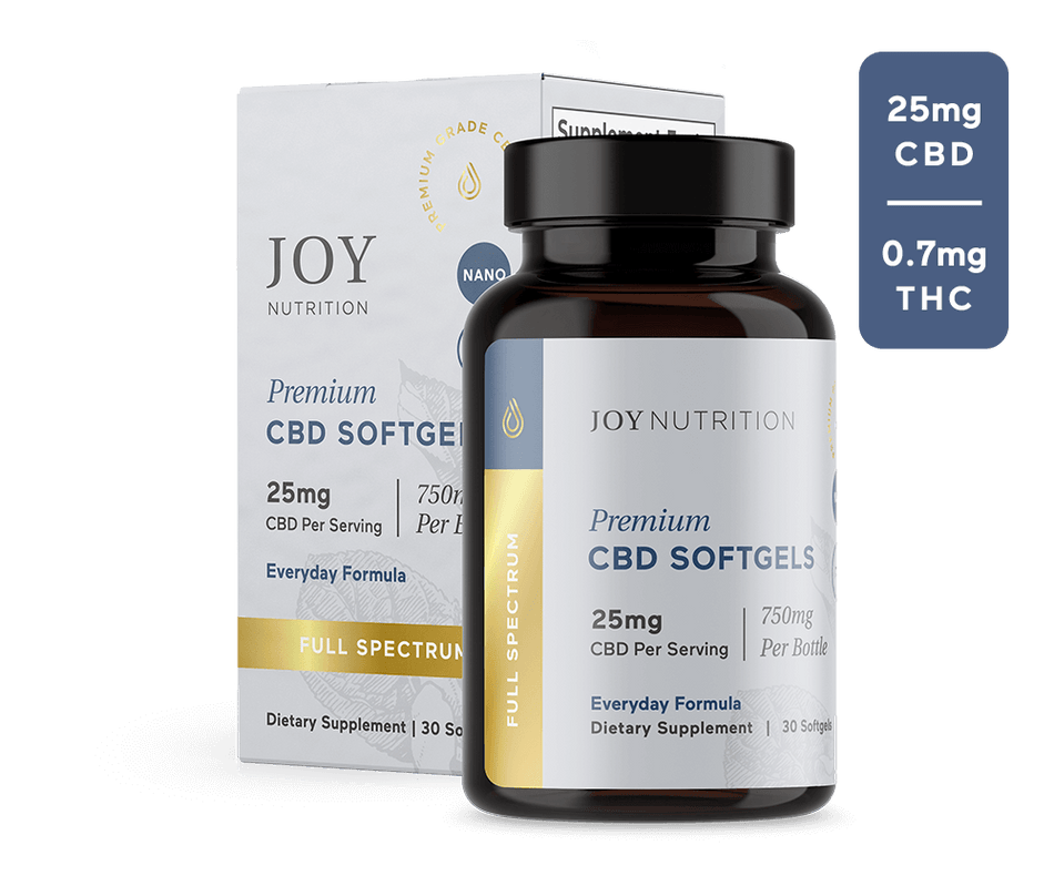 Joy Organics 25mg Full Spectrum CBD Softgels