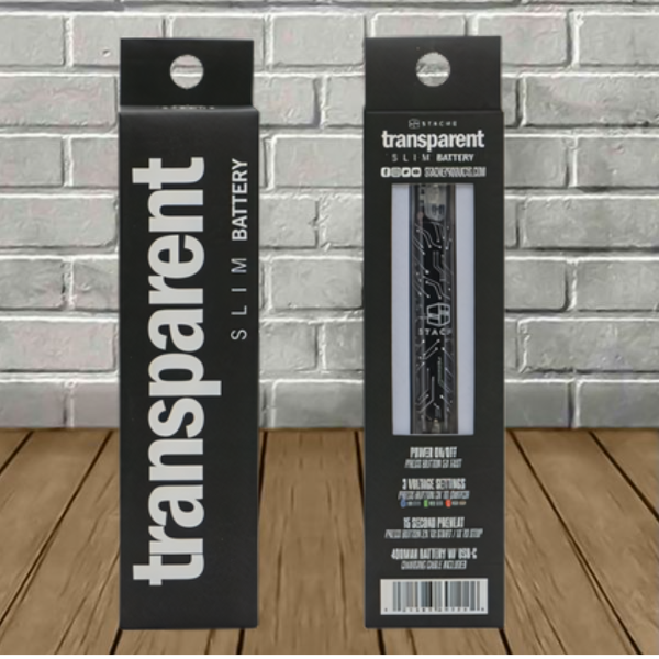 Stache Transparent Slim 510 Thread Battery Best Sales Price - Vape Battery