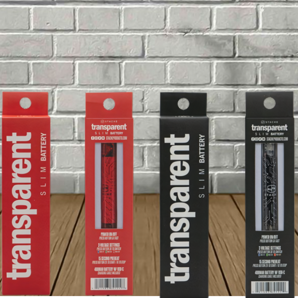 Stache Transparent Slim 510 Thread Battery Best Sales Price - Vape Battery