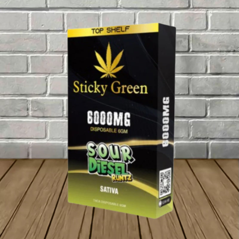 Sticky Green Top Shelf Disposable Vape 6000mg