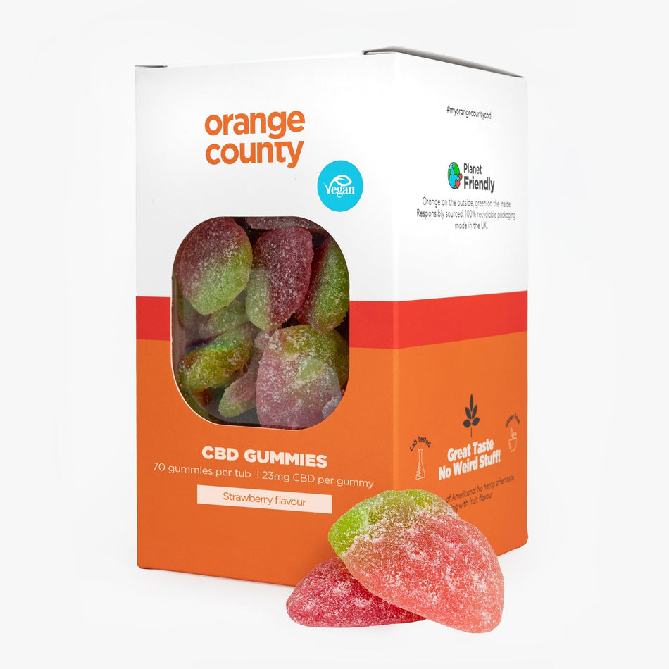 CBD Gummy Strawberries (Large Tub)