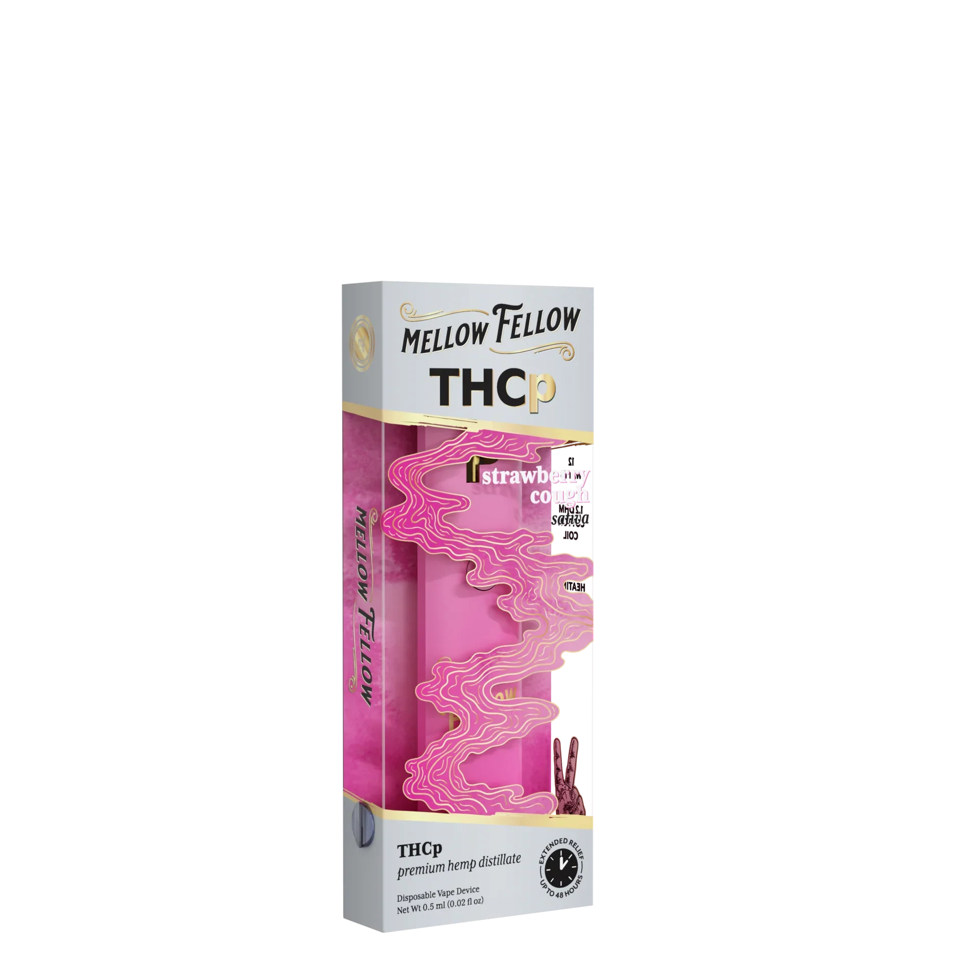 Mellow Fellow THCp 0.5g Disposable Vape - Strawberry Cough (Sativa) Best Sales Price - Vape Pens