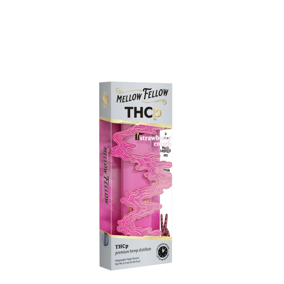 Mellow Fellow THCp 0.5g Disposable Vape - Strawberry Cough (Sativa) Best Sales Price - Vape Pens
