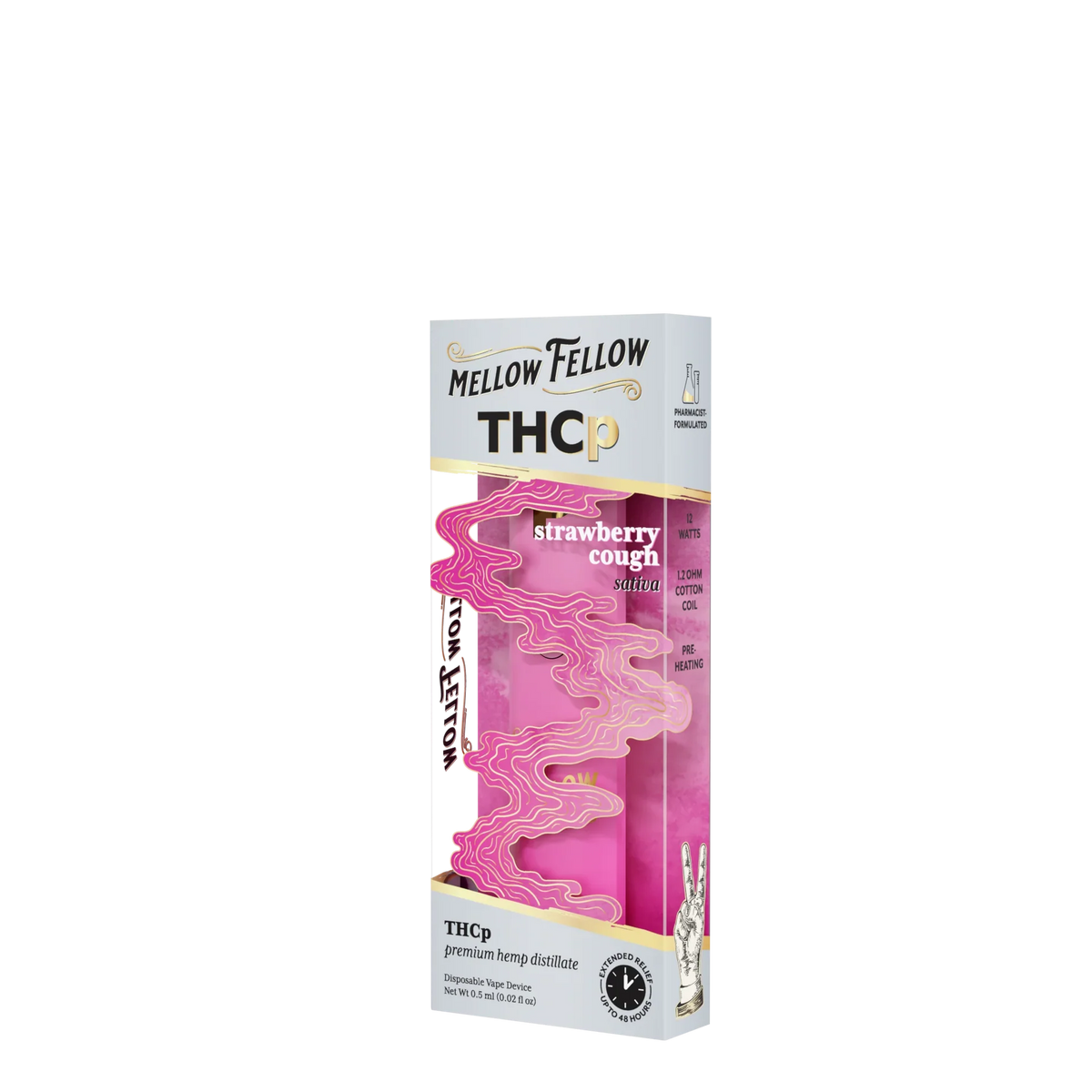Mellow Fellow THCp 0.5g Disposable Vape - Strawberry Cough (Sativa) Best Sales Price - Vape Pens