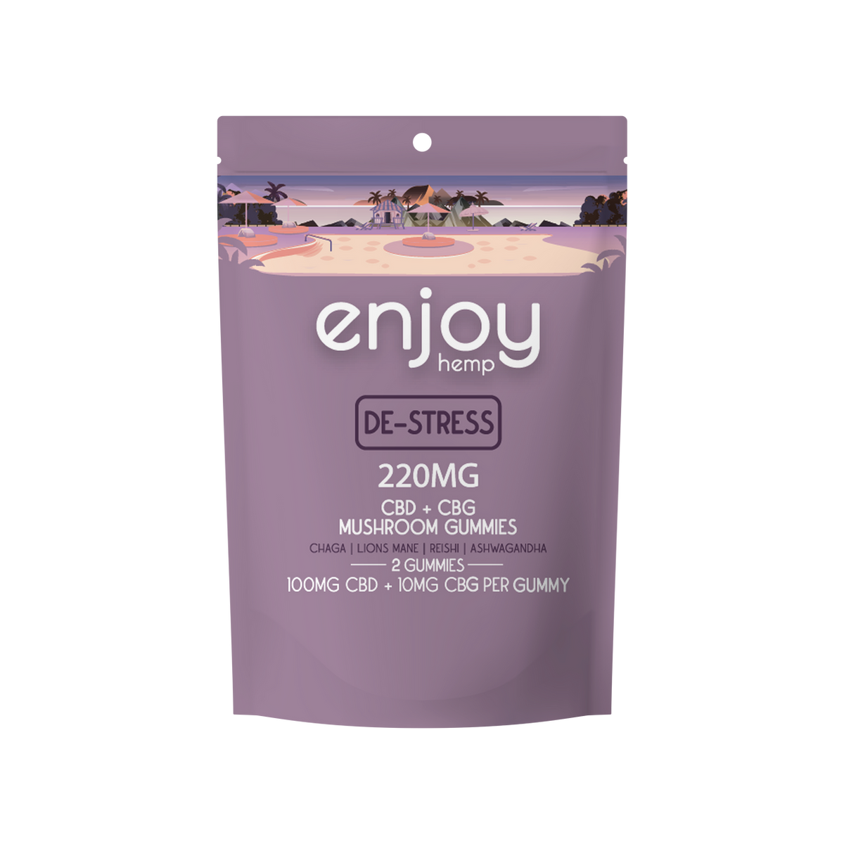 Enjoy Hemp CBD+Mushroom Gummies For De-Stress - Full Spectrum CBD + CBG + Mushrooms + Ashwagandha Best Sales Price - Gummies