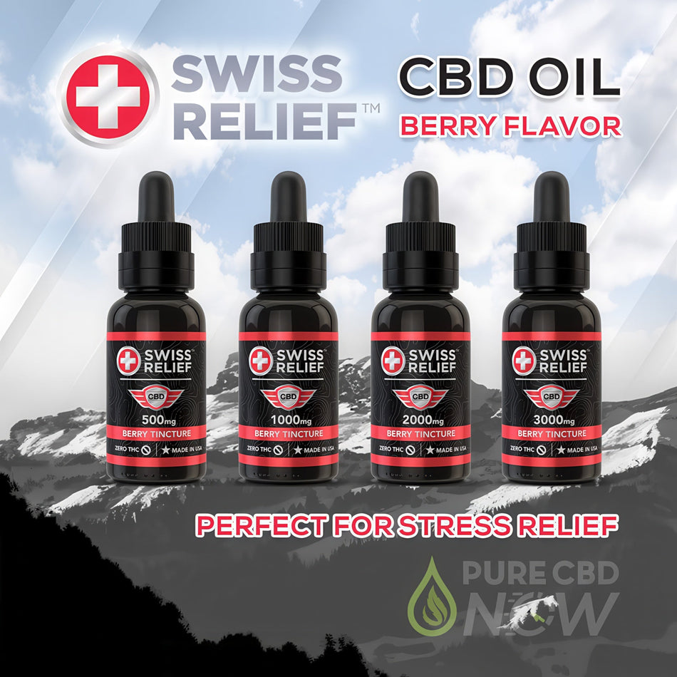 Swiss Relief Berry CBD Oil Tincture 500-3000mg