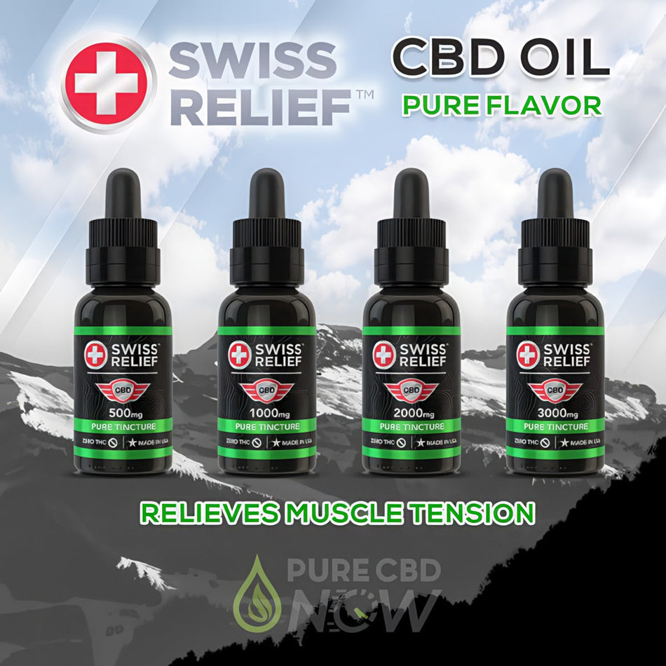 Swiss Relief Pure CBD Oil Tincture 500-3000mg