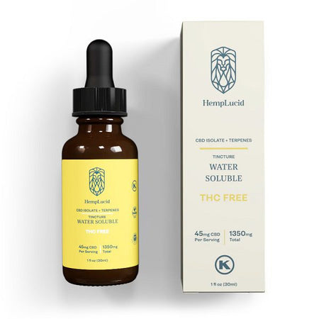 Hemplucid THC-Free Water Soluble CBD Isolate + Terpenes 1350mg Best Sales Price -
