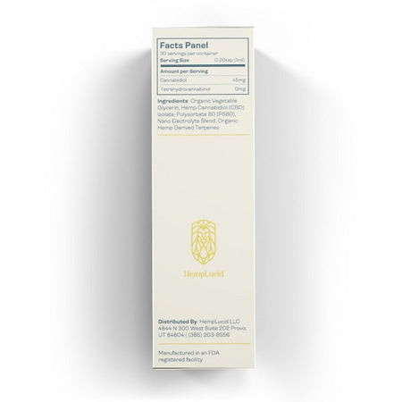 Hemplucid THC-Free Water Soluble CBD Isolate + Terpenes 1350mg Best Sales Price -