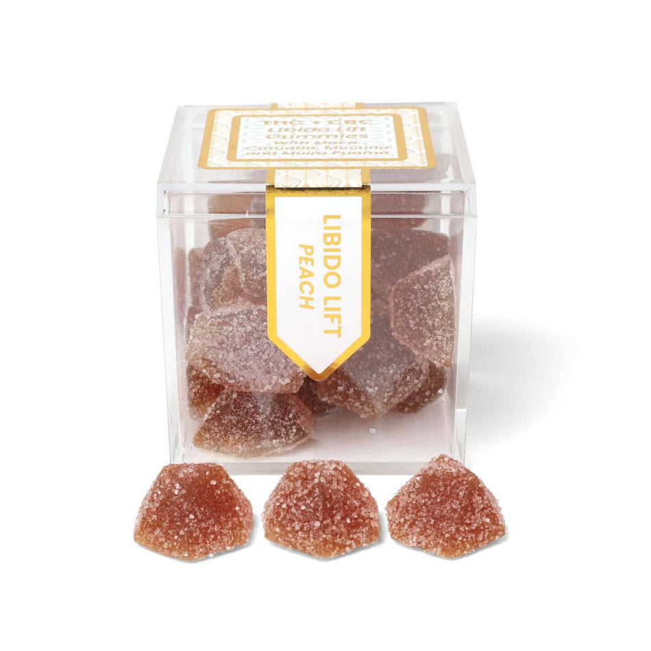 TribeTokes THC Libido Lift Gummies | With CBC, Maca, Muira Puama, Catuaba + Mucuna | Peach