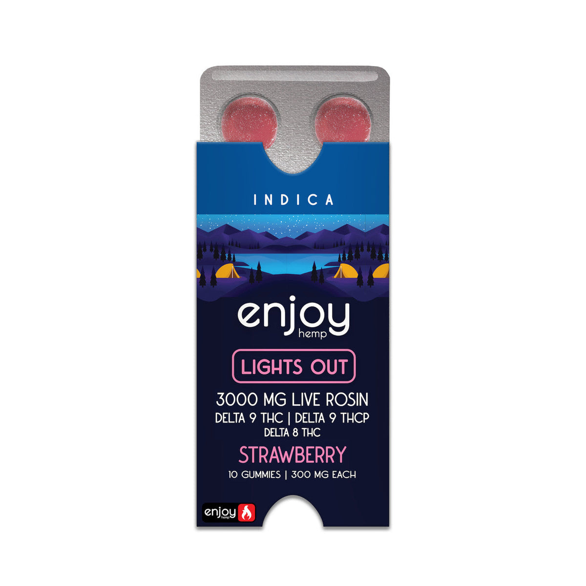 Enjoy Hemp Lights Out 3000mg Gummies (300 mg Each | THCP+D9+D8 | 10 Gummies) Best Sales Price - Gummies
