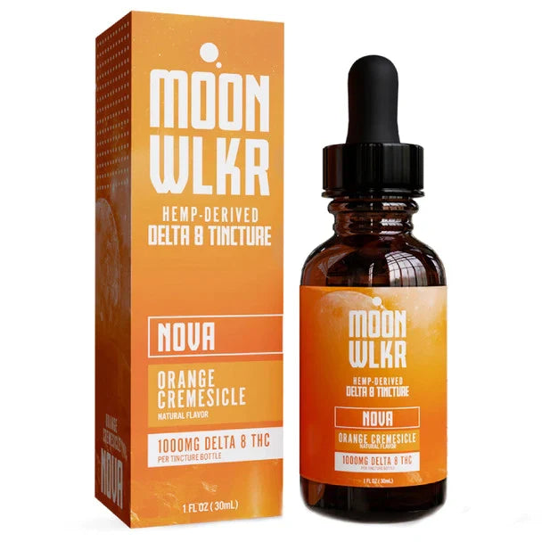 THC Tincture - Orange Creamsicle Delta 8 Oil Nova Tincture - 1000mg - By MoonWLKR Best Sales Price - Tincture Oil
