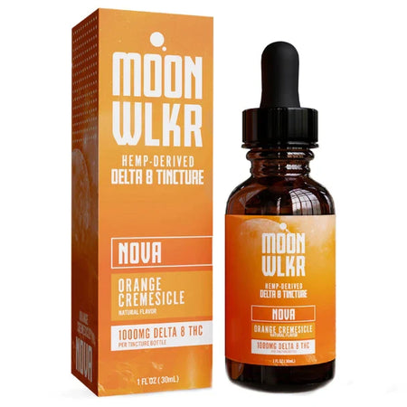 THC Tincture - Orange Creamsicle Delta 8 Oil Nova Tincture - 1000mg - By MoonWLKR Best Sales Price - Tincture Oil