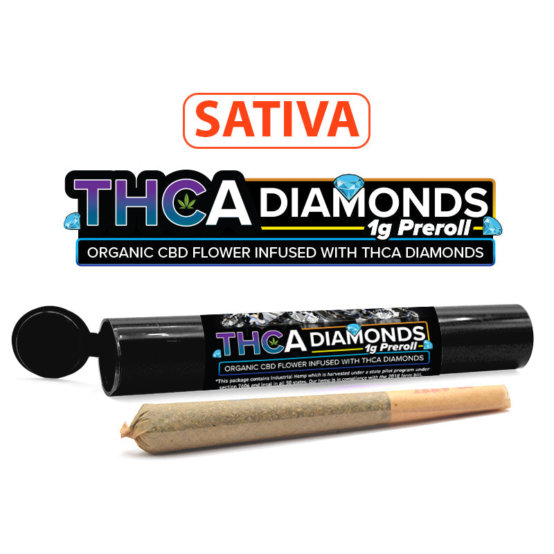 THCa Diamond Infused CBD Pre Rolls- Sativa