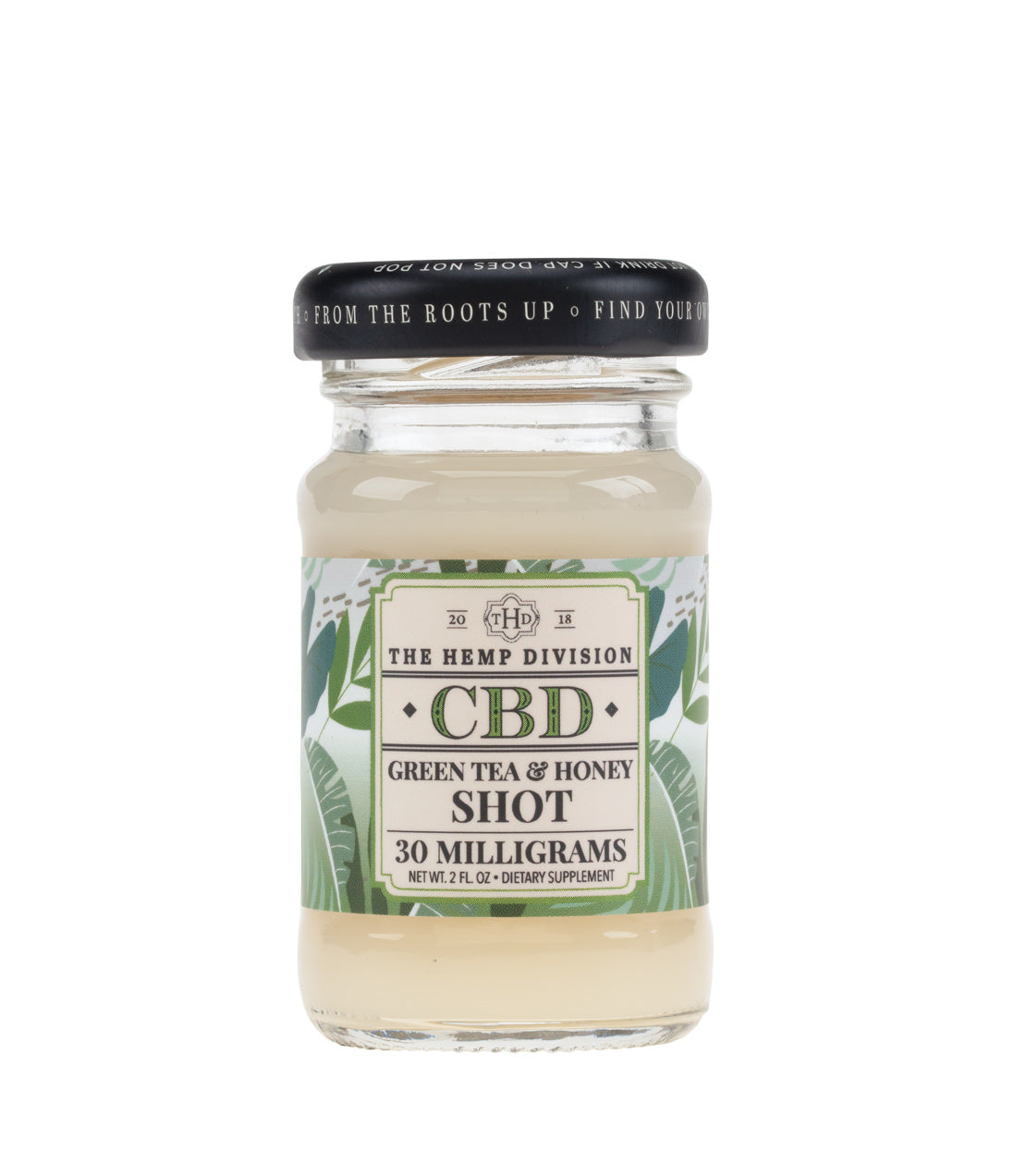 The Hemp Division Green Tea & Honey Shot - 30 MG CBD (Case of 8) Best Sales Price -