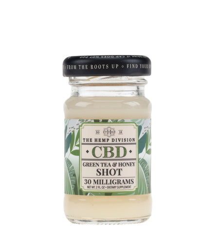 The Hemp Division Green Tea & Honey Shot - 30 MG CBD (Case of 8) Best Sales Price -