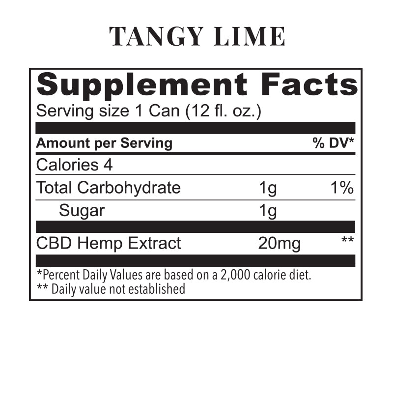 The Hemp Division Tangy Lime Sparkling Elixir – 20 MG CBD