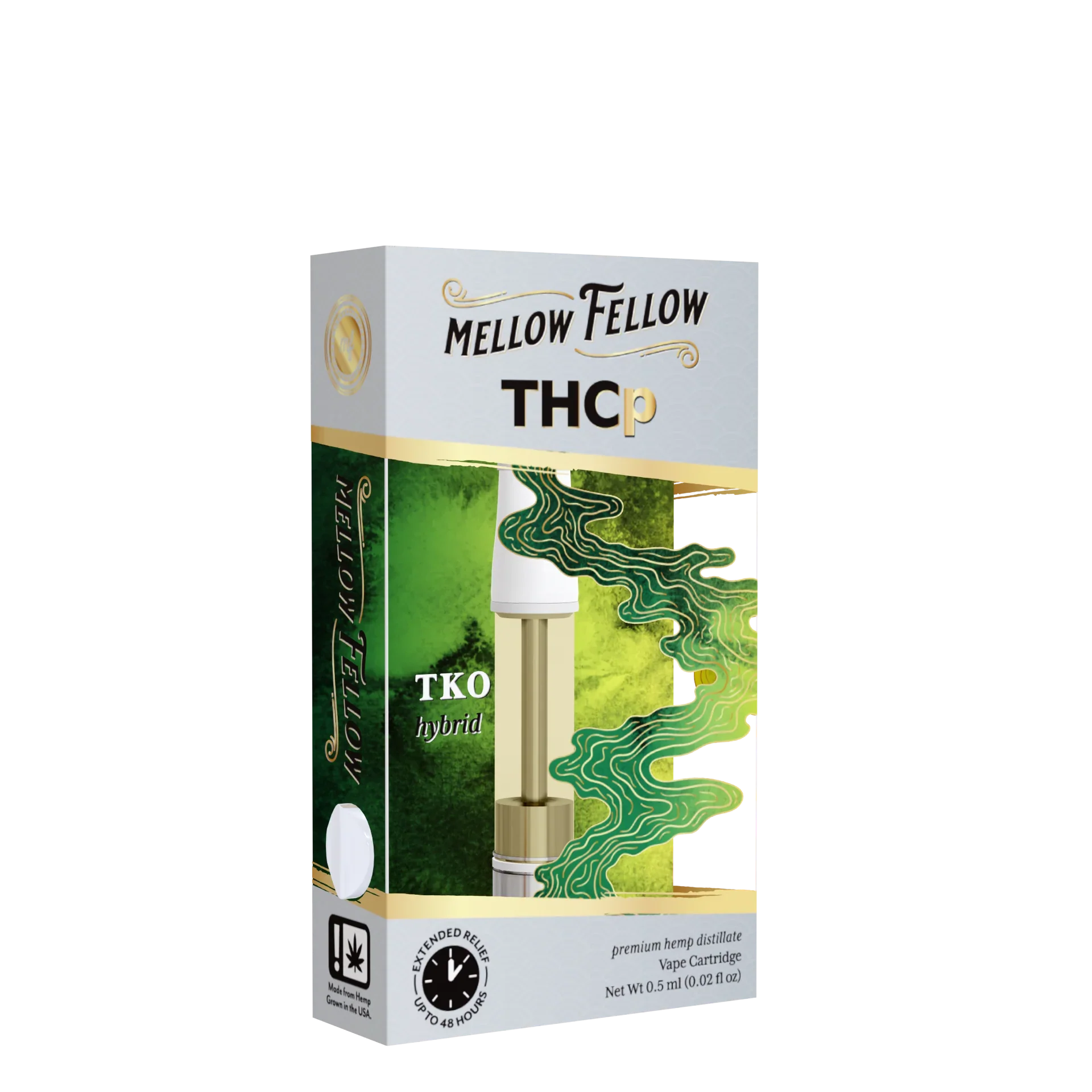 Mellow Fellow THCp 0.5ml Vape Cartridge - TKO (hybrid) Best Sales Price - Vape Cartridges