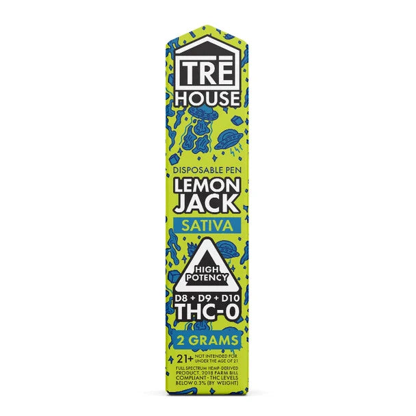 TRE House D8 + D9 + D10 + THC-O Lemon Jack Disposable 2 Grams Best Sales Price - Vape Pens