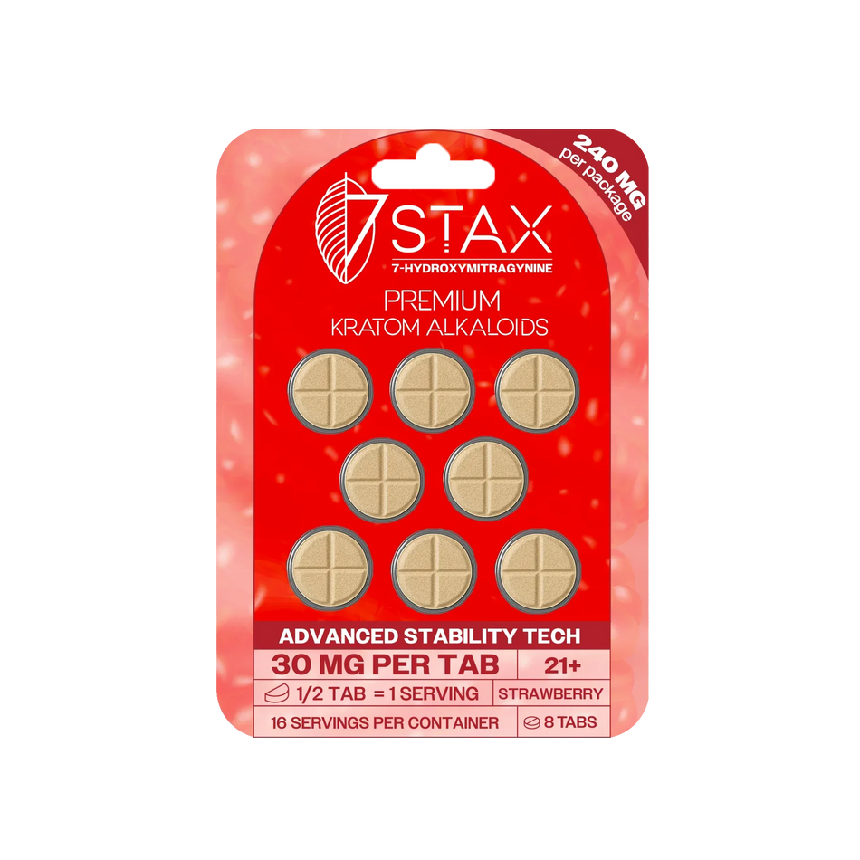 7Stax Premium 7-OH Kratom Alkaloid Tablets (240mg – 8 Count)