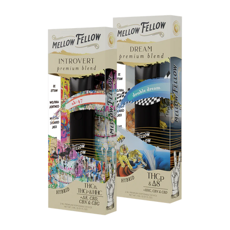 Mellow Fellow The Cozy Collection - Introvert (AK-47) and Dream( Double Dream) - 2 Pk 2ml Disposable Vapes Best Sales Price - Vape Pens