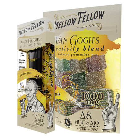 Mellow Fellow The Creativity Sour Bundle - Golden Goat 2ml Disposable Vape & Sour Mix Edibles Best Sales Price - Vape Pens