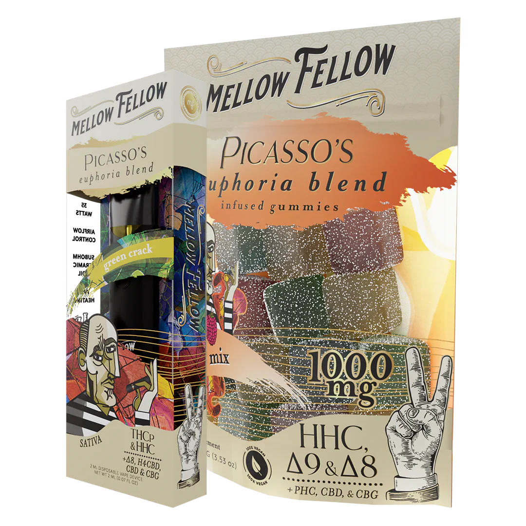 Mellow Fellow The Euphoria Sour Bundle - Green Crack 2ml Disposable Vape & Sour Mix Edibles Best Sales Price - Vape Pens