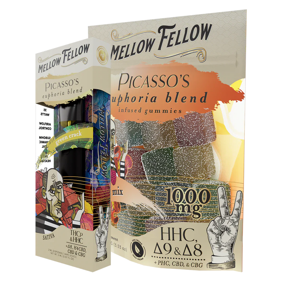 Mellow Fellow The Euphoria Sour Bundle - Green Crack 2ml Disposable Vape & Sour Mix Edibles Best Sales Price - Vape Pens