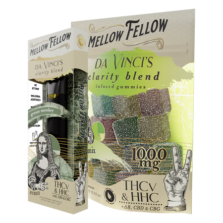 Mellow Fellow The Clarity Sour Bundle - Grease Monkey 2ml Disposable Vape & Sour Mix Edibles Best Sales Price - Bundles