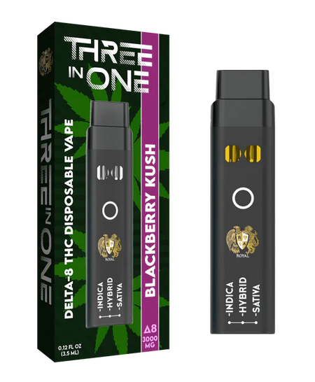 RA Royal CBD | Delta 8 THC Three Strains In One Disposable Vape - 3000mg Best Sales Price - Vape Pens