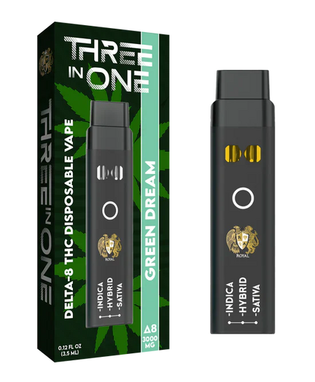 RA Royal CBD | Delta 8 THC Three Strains In One Disposable Vape - 3000mg Best Sales Price - Vape Pens