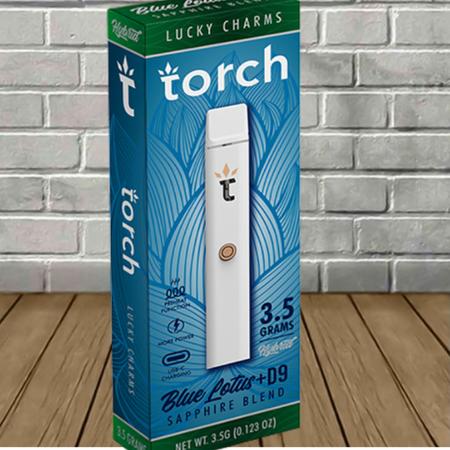 Torch Blue Lotus + D9 Sapphire Blend Disposable 3.5g Best Sales Price - Vape Pens