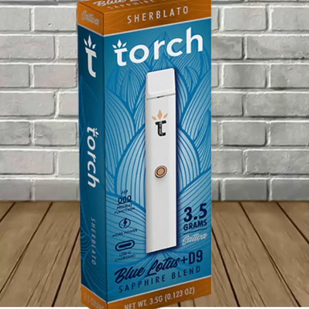 Torch Blue Lotus + D9 Sapphire Blend Disposable 3.5g Best Sales Price - Vape Pens
