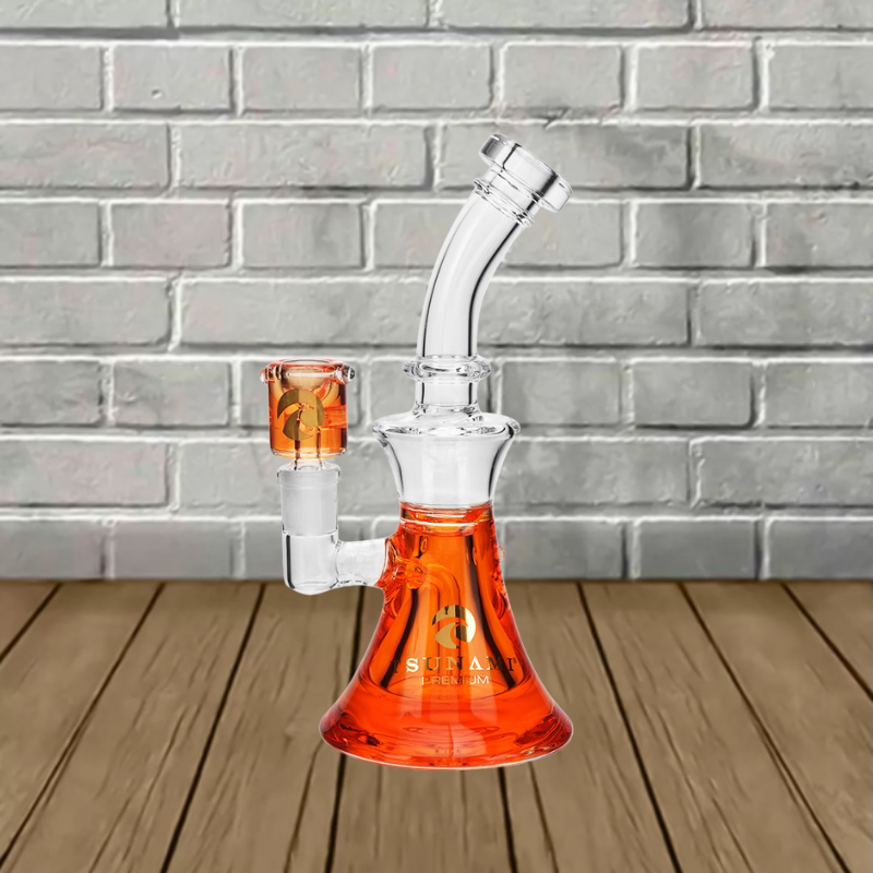 Tsunami 10″ Glass Curved Neck Freezable Glycerine Water Pipe